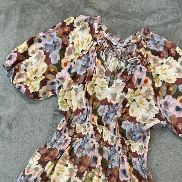 Rails Fiorella Painted Floral Dress Flowy Chiffon Women's XL - Picture 2 of 6
